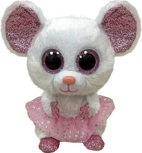 Ty peluche Beanie Boo Nina Mouse 15cm topo di peluche giocattolo-2