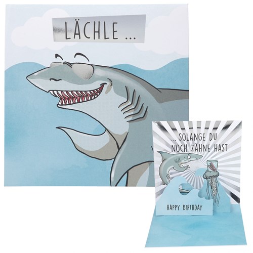 Depesche biglietto auguri pop-up musica luce originale 15,5x15,5cm-2
