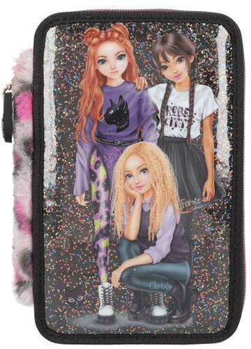 Depesche TOPModel astuccio 3 scomparti Rebel Kitty multicolore completo-2