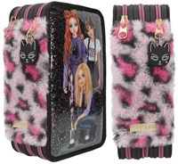 Depesche TOPModel astuccio 3 scomparti Rebel Kitty multicolore completo-3