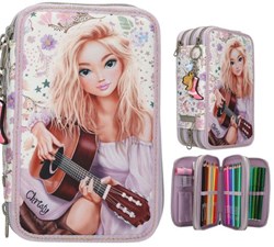 Depesche TOPModel astuccio 3 scomparti cowgirl materiale scolastico crema viola