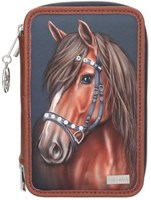 Depesche astuccio Miss Melody LUXURY HORSE 3 scomparti blu completo-2