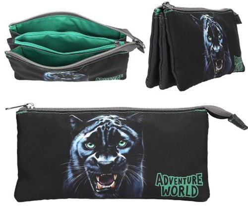 Depesche astuccio pantera Adventure World - astuccio scolastico per bambini