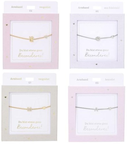 Depesche bracciale oro con ciondolo K e cuore - gioiello dell'amicizia-2
