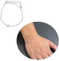 Depesche bracciale oro con ciondolo K e cuore - gioiello dell'amicizia-3