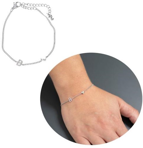 Depesche bracciale oro con ciondolo K e cuore - gioiello dell'amicizia-3