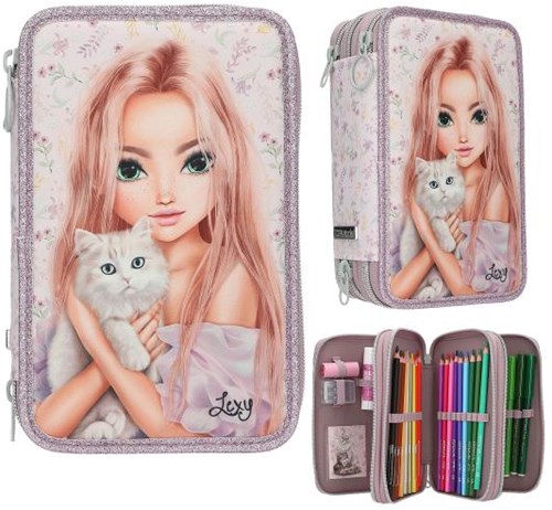 Depesche TOPModel astuccio 3 scomparti rosa BLOOMING KITTY materiale scolastico