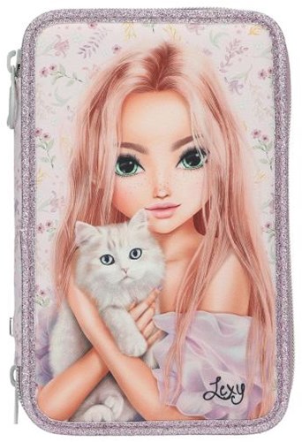 Depesche TOPModel astuccio 3 scomparti rosa BLOOMING KITTY materiale scolastico-2