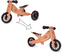 Kinderfeets Bicicletta a bilanciamento in legno 2-in-1 e triciclo da 1 anno Tiny Tot - Bamboo