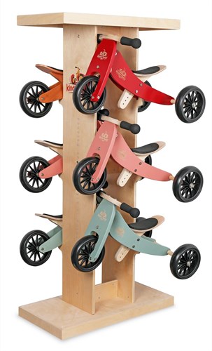 Kinderfeets display vuoto in legno per biciclette di bilanciamento Tiny Tot