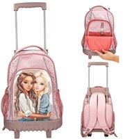 Depesche TOPModel zaino trolley DOTS rosa con ruote e pois