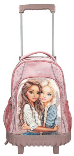 Depesche TOPModel zaino trolley DOTS rosa con ruote e pois-3