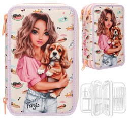 Depesche TOPModel astuccio 3 scomparti SUNNY DOG completo - materiale scolastico