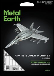 Metal Earth kit modello aereo Boeing F/A-18 Super Hornet in metallo