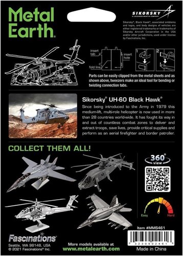 Metal Earth - Sikorsky UH-60 Black Hawk helicopter-3