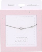 Depesche bracciale argento Heart of Gold con lettera D e zircone