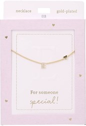 Depesche collana oro Heart of Gold con lettera E e ciondolo cuore
