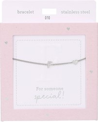 Depesche bracciale Heart of Gold argento iniziale F donna