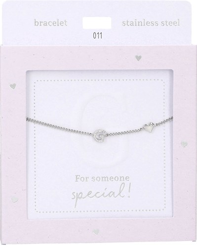 Depesche bracciale argento Heart of Gold lettera G gioiello donna