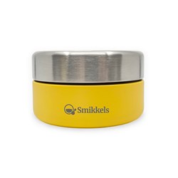 Smikkels contenitore frutta acciaio inox bambini 280ml giallo - snack box scuola sostenibile