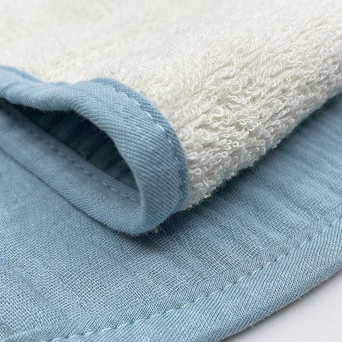 Smikkels bavaglino cotone S blu - bavaglino neonato cotone biologico-2