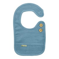 Smikkels - Bavaglino in cotone S - Blu