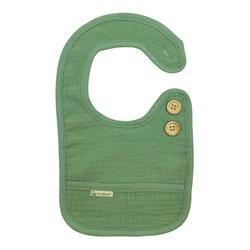 Smikkels bavaglino cotone S verde tessuto bio per bambini