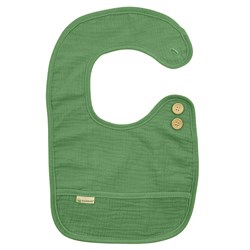 Smikkels bavaglino verde - bavaglino bambino cotone biologico L