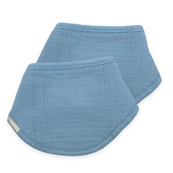 Smikkels bavaglini bandana per bambini set blu - cotone biologico