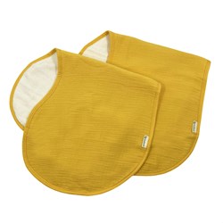 Smikkels bavaglino spalla neonato cotone mussola set giallo - panno rigurgito