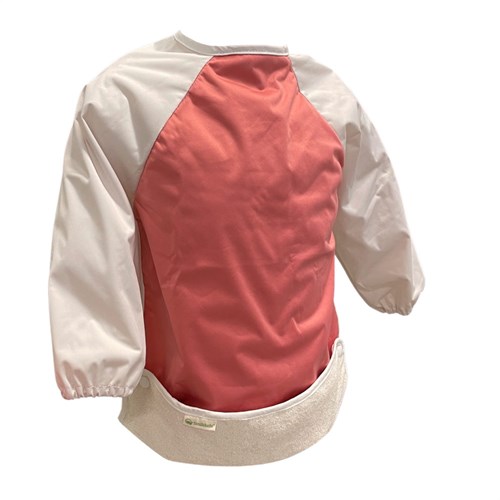 Smikkels bavaglino con maniche - rosa - idrorepellente e sostenibile