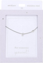 Collana Depesche Heart of Gold color argento con lettera J donna