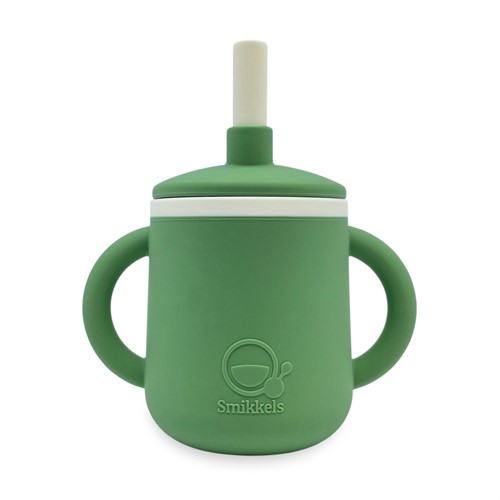 Smikkels - Tazza per bambini in silicone con orecchie - Verde