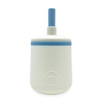 Smikkels - Tazza per bambini in silicone (bianca) - Blu
