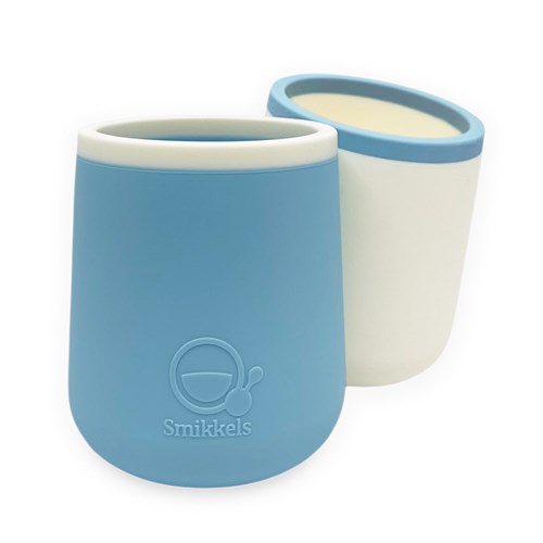 Smikkels - Bicchieri per bambini in silicone (set) - Blu
