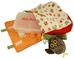 Käthe Kruse zaino per bambini Alba - borsa a tracolla con lunchbox rosso