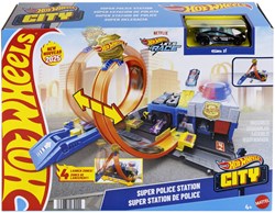 Hot Wheels giocattolo City Super Stazione di Polizia - Set polizia