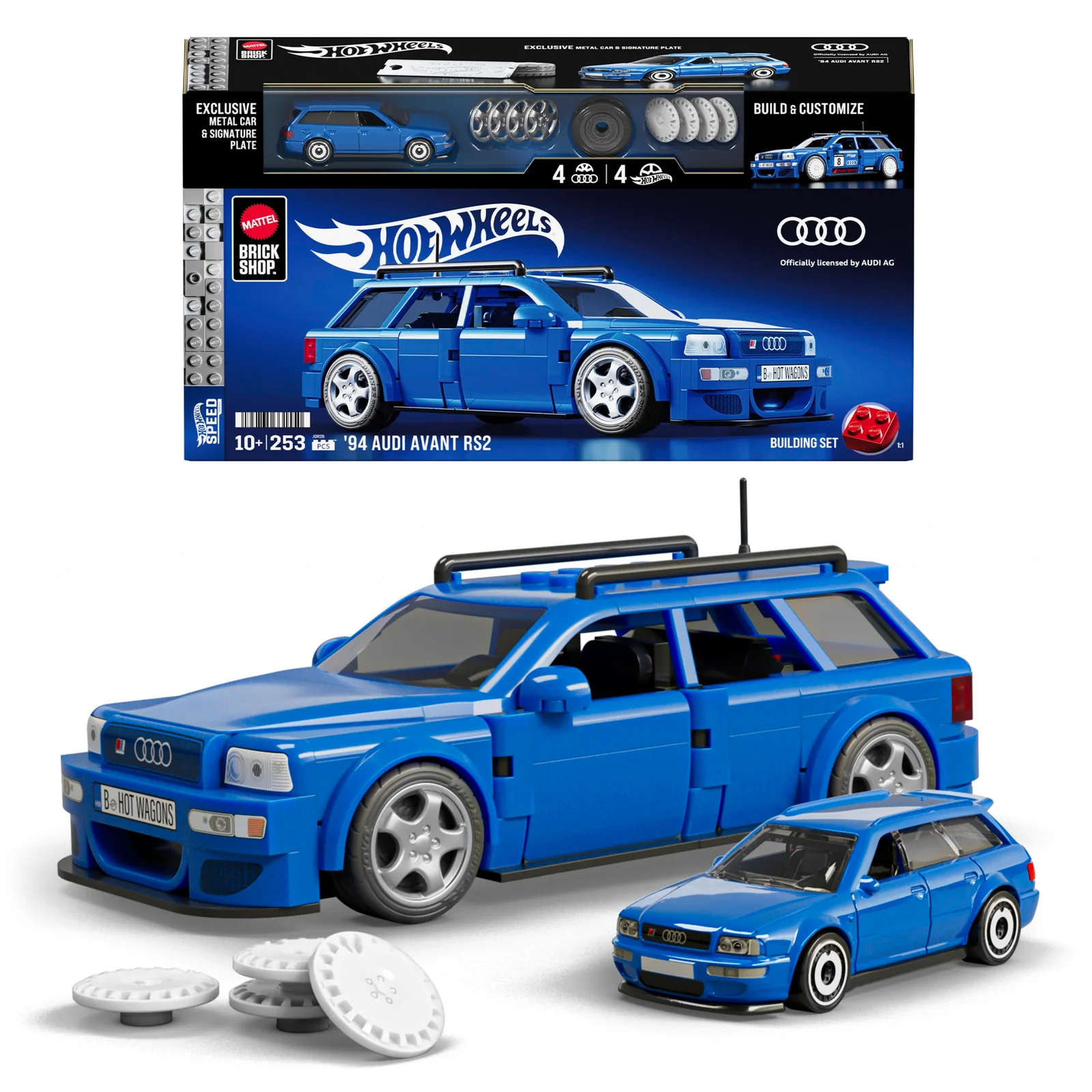 Hot Wheels set di costruzione - '94 Audi Avant RS2 - Auto giocattolo - 252 pezzi