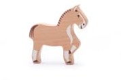 Bajo fattoria cavallo giocattolo - figura cavallo legno (L) multicolore