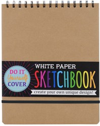 Ooly quaderno schizzi bianco grande - album da disegno DIY per bambini e adulti