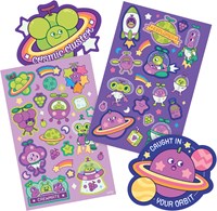 Ooly adesivi grattabili profumati Galaxy Grape - set adesivi glitter bambini-2