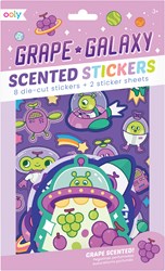 Ooly adesivi grattabili profumati Galaxy Grape - set adesivi glitter bambini