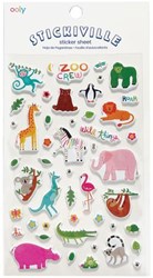 Ooly foglio di adesivi zoo crew per bambini creativi