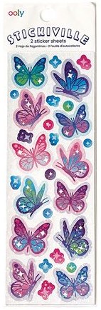 Ooly adesivi - Stickiville farfalle sottili con glitter