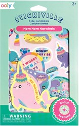 Ooly Stickiville adesivi profumati narvali - 2 fogli & 6 die-cut