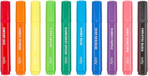 Ooly - Pennarelli Jumbo Brush - Set da 10 Colori Lavabili per Bambini-2