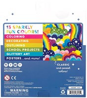 Ooly - Pennarelli Glitter Rainbow Sparkle - Set 15 Colori - Disegno Creativo-2