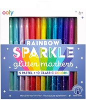 Ooly - Pennarelli Glitter Rainbow Sparkle - Set 15 Colori - Disegno Creativo