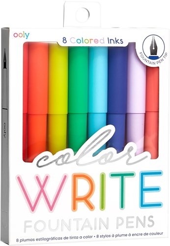 Ooly penne stilografiche Color Write - set di 8 penne colorate per scrivere con creatività-2