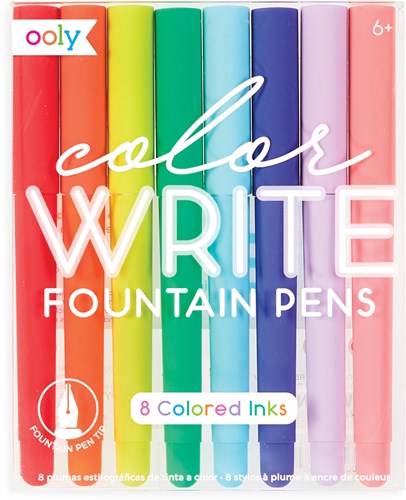 Ooly penne stilografiche Color Write - set di 8 penne colorate per scrivere con creatività